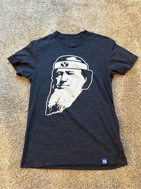Men's Navy Short-Sleeve BYU Brigham Young Graphic Tee